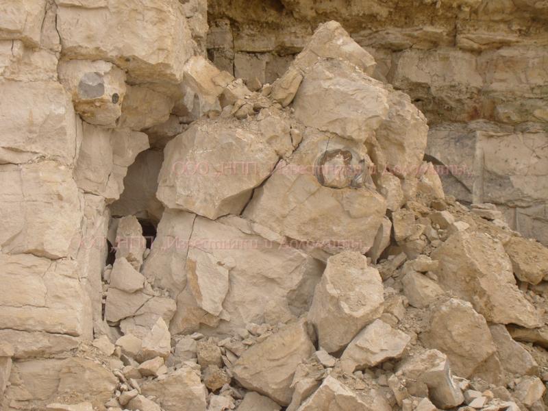 Порода карбонатная фракции 80/120 для производства строительной извести ТУ. Норма В куб.м